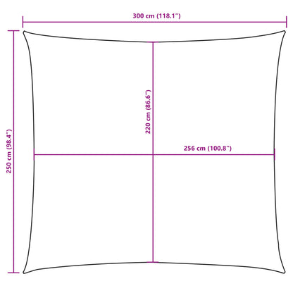 Parasole a Vela Oxford Rettangolare 2,5x3 m Crema - homemem39