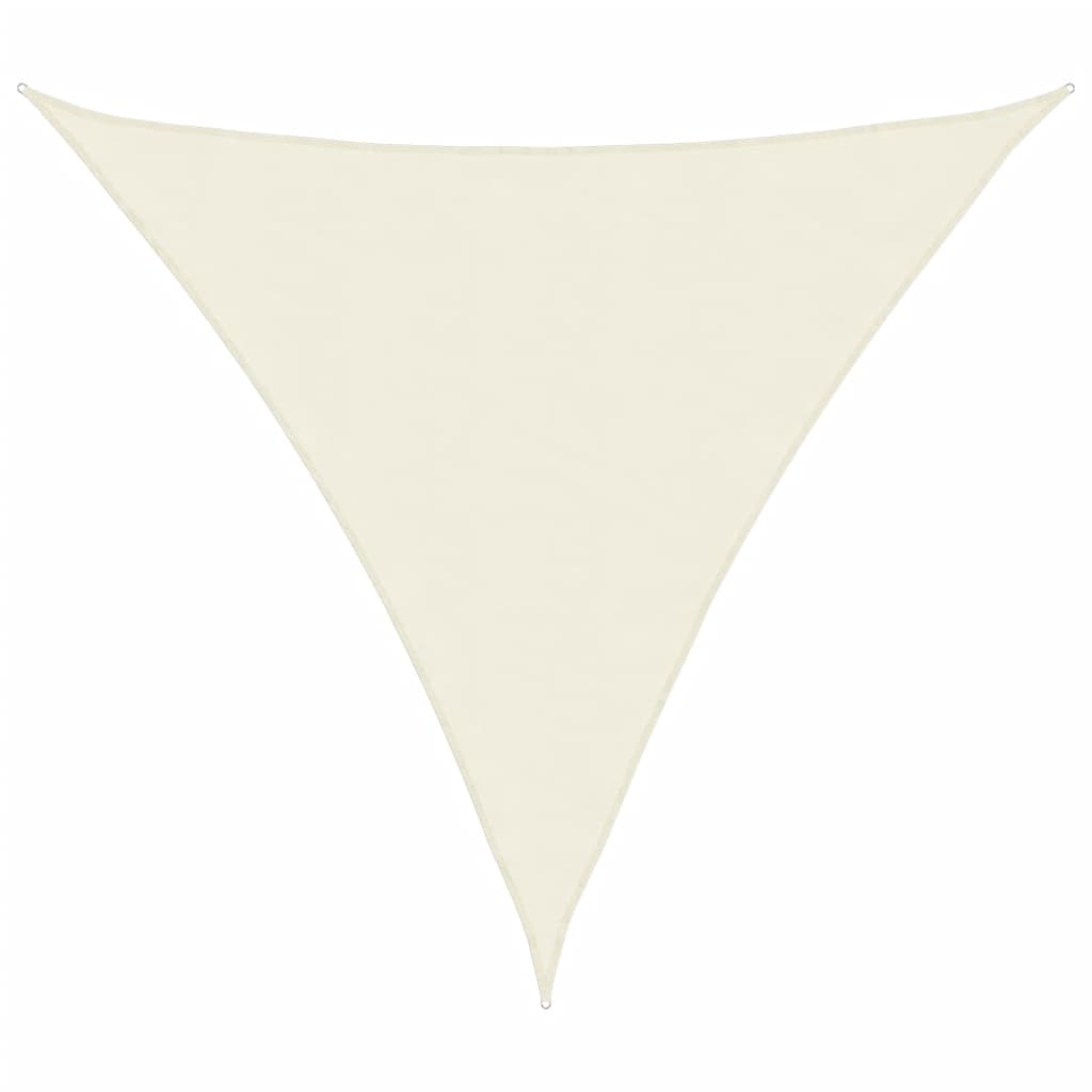 Parasole a Vela Oxford Triangolare 3x3x3 m Crema | homemem39