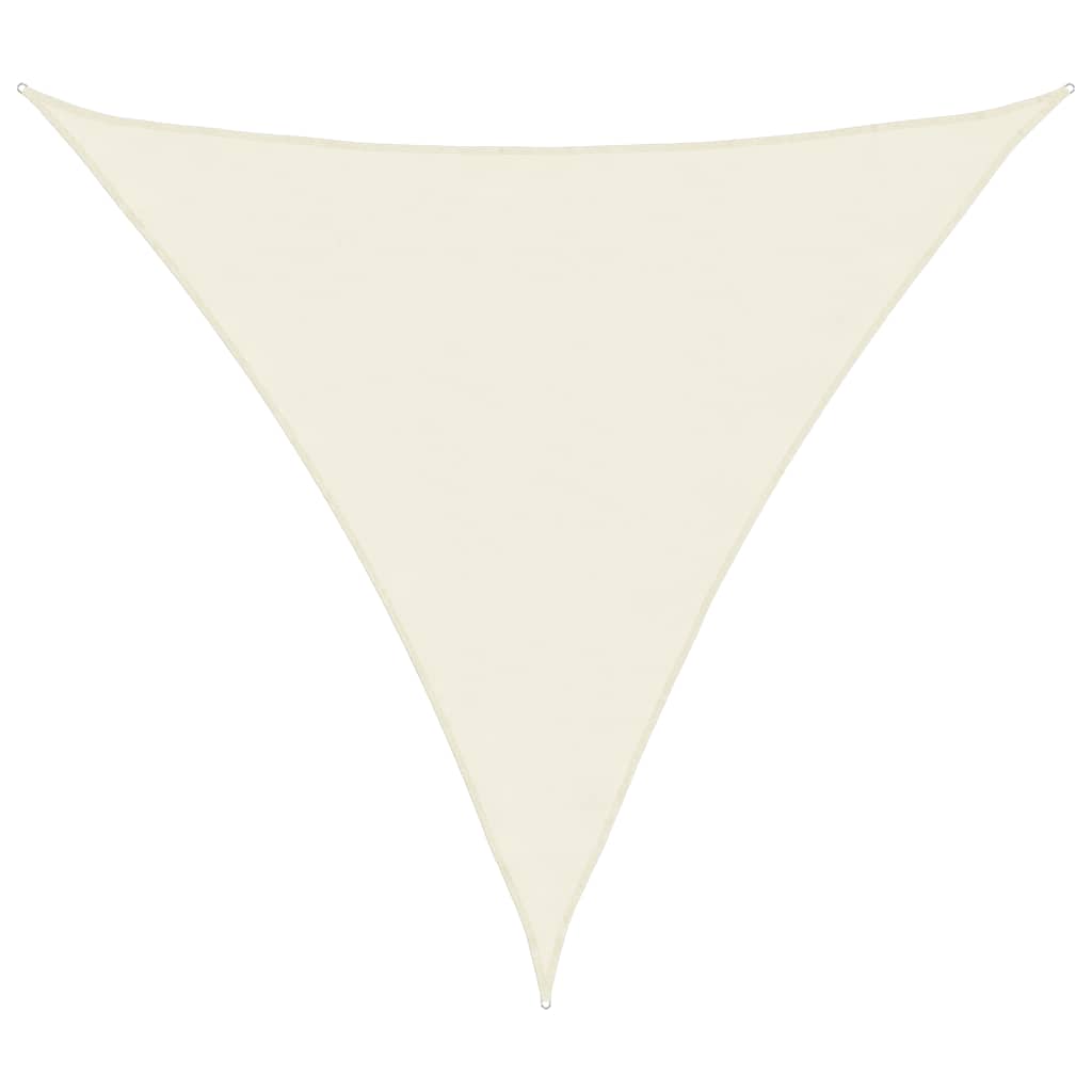 Parasole a Vela Oxford Triangolare 3x3x3 m Crema