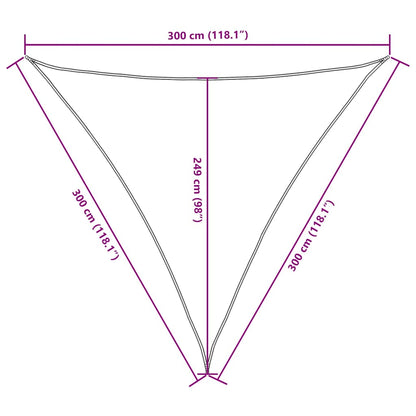 Parasole a Vela Oxford Triangolare 3x3x3 m Crema