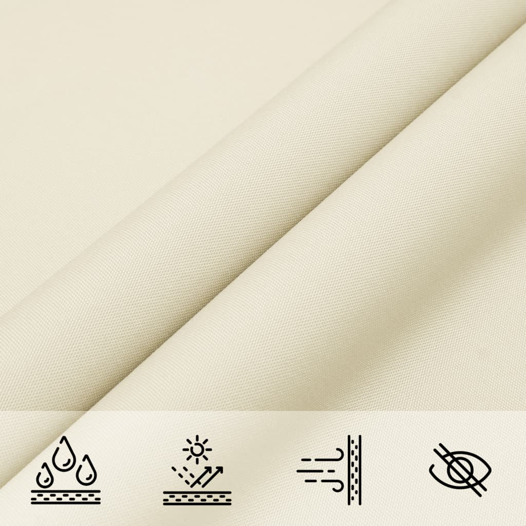 Parasole a Vela Oxford Triangolare 4x4x5,8 m Crema | homemem39