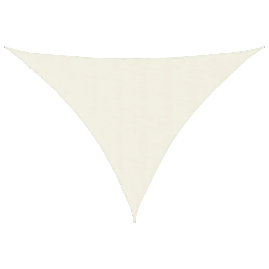 Parasole a Vela Oxford Triangolare 4x5x5 m Crema | homemem39