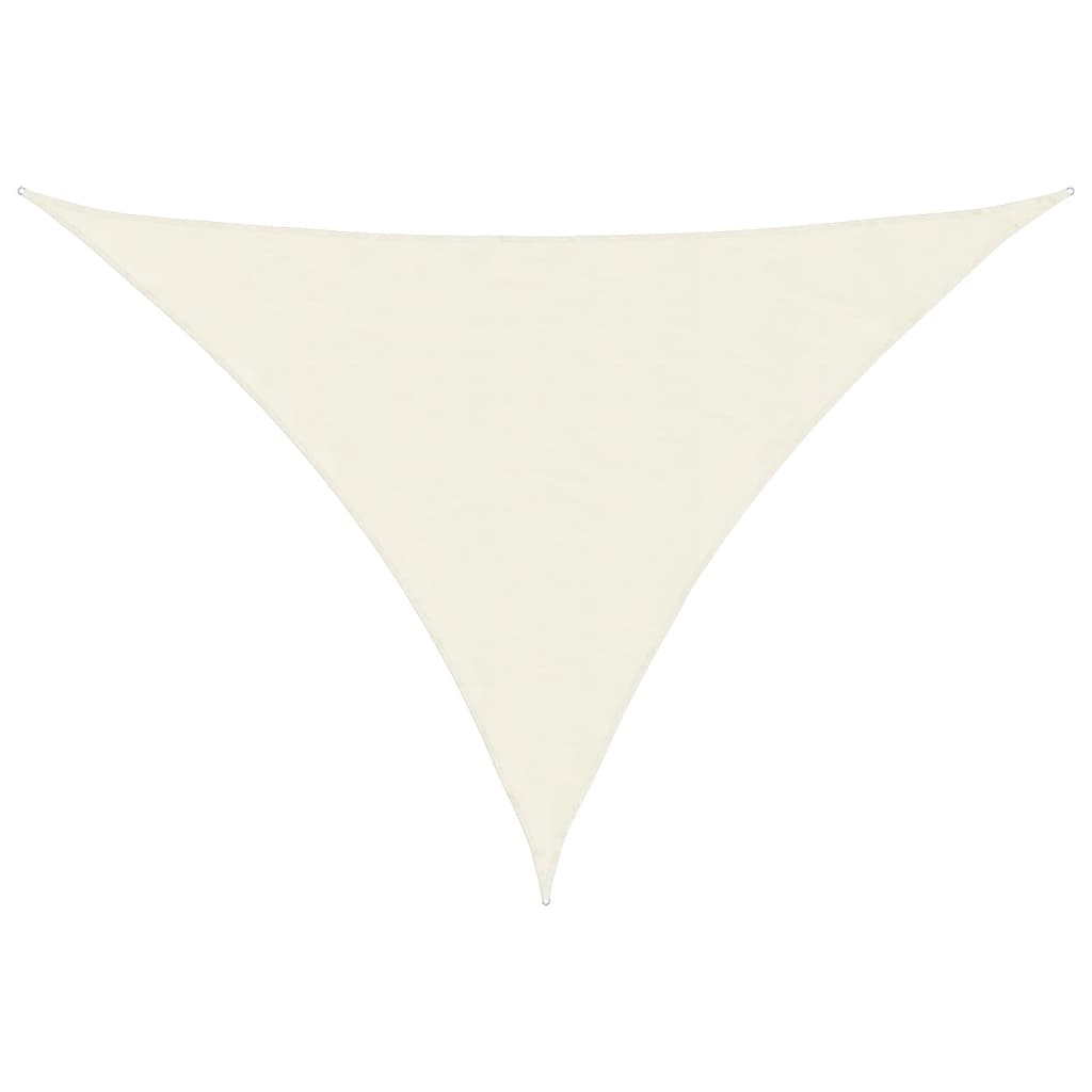 Parasole a Vela in Tessuto Oxford Triangolare 5x7x7m Crema | homemem39