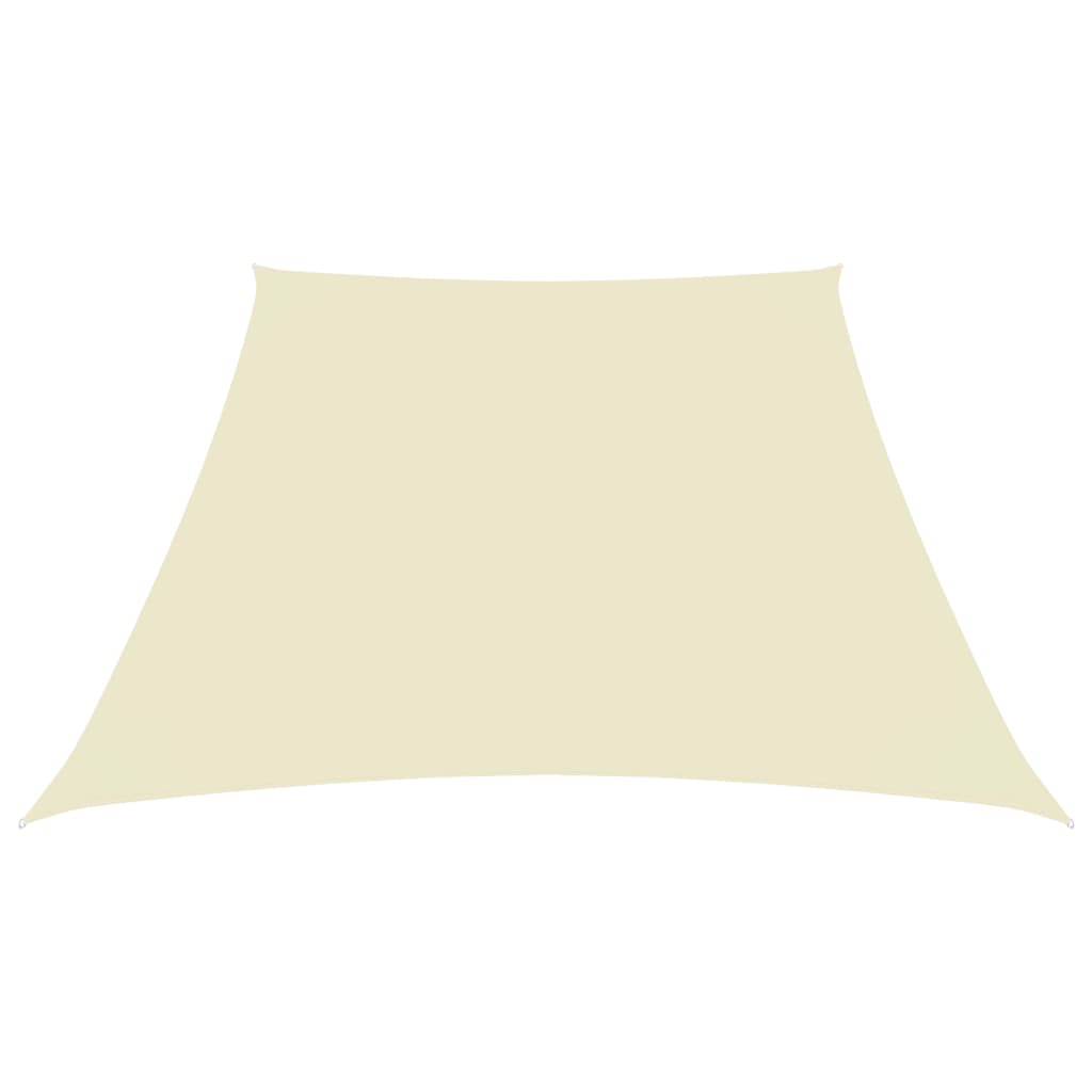 Parasole a Vela in Tela Oxford a Trapezio 2/4x3 m Crema - homemem39
