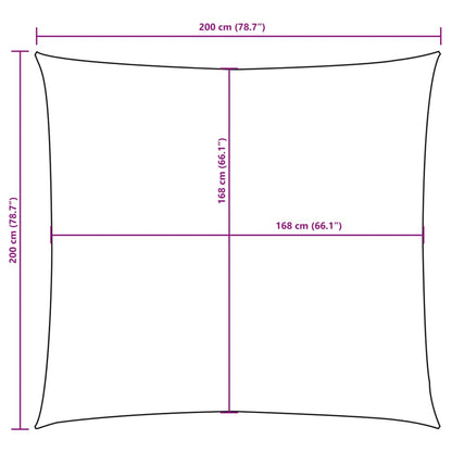 Vela Parasole in Tela Oxford Quadrata 2x2 m Bianca - homemem39