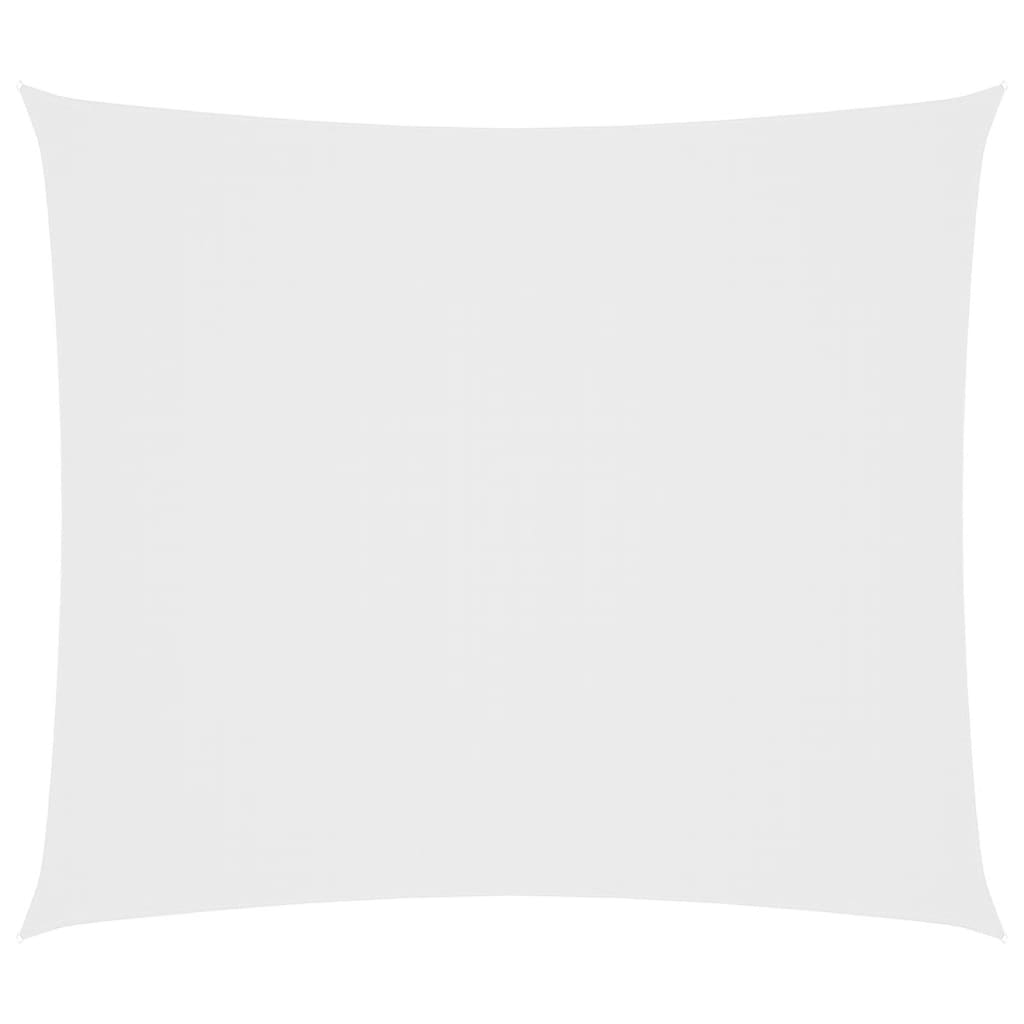 Parasole a Vela in Tessuto Oxford Rettangolare 2x2,5m Bianco | homemem39