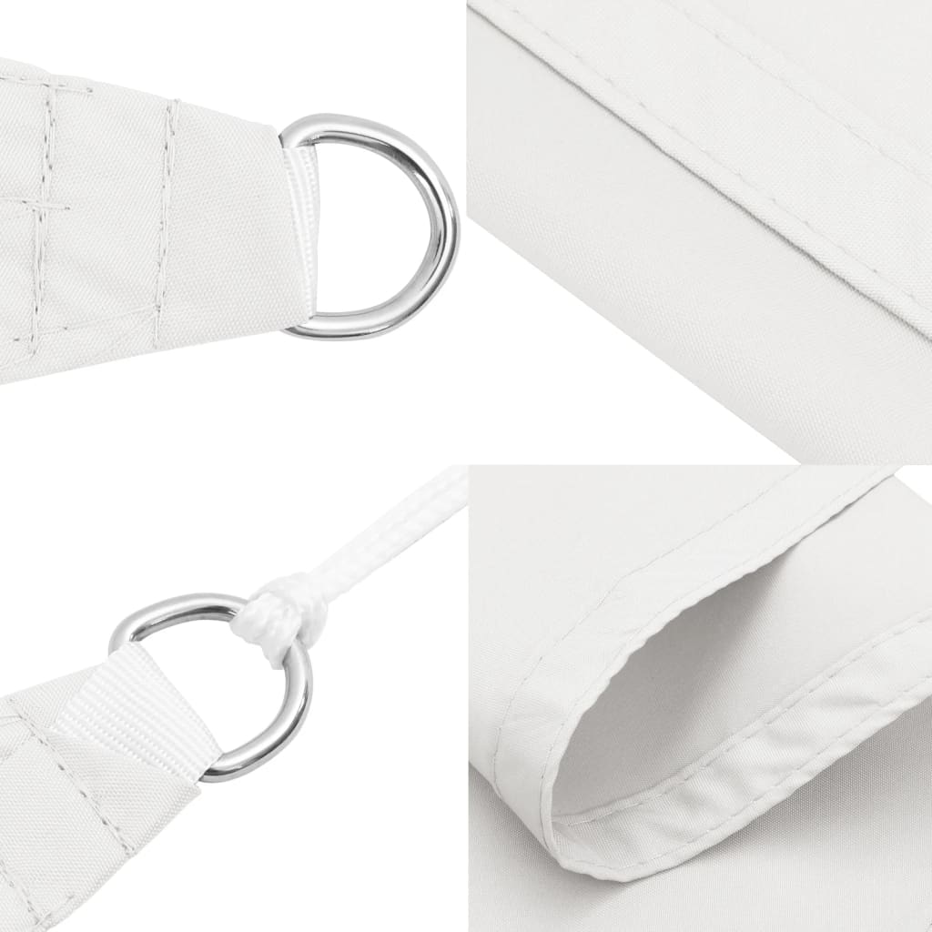 Parasole a Vela in Tessuto Oxford Rettangolare 2x2,5m Bianco | homemem39