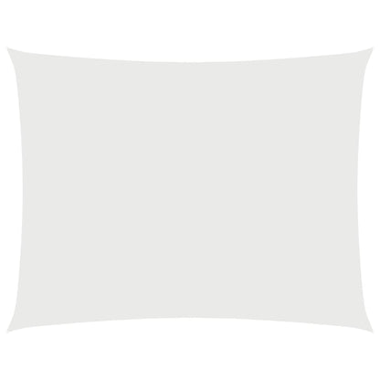 Parasole a Vela in Tessuto Oxford Rettangolare 2x3,5 m Bianco - homemem39