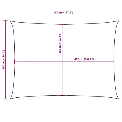 Parasole a Vela Oxford Rettangolare 3x4,5 m Bianco | homemem39