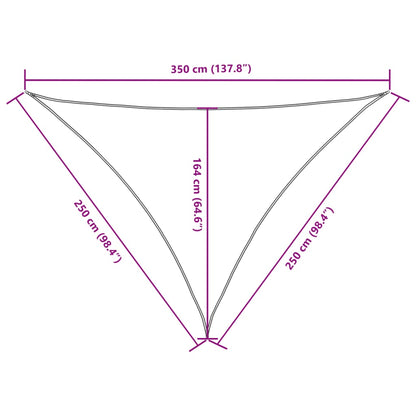 Parasole a Vela Oxford Triangolare 2,5x2,5x3,5 m Bianco | homemem39