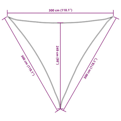 Parasole a Vela Oxford Triangolare 3x3x3 m Bianco | homemem39