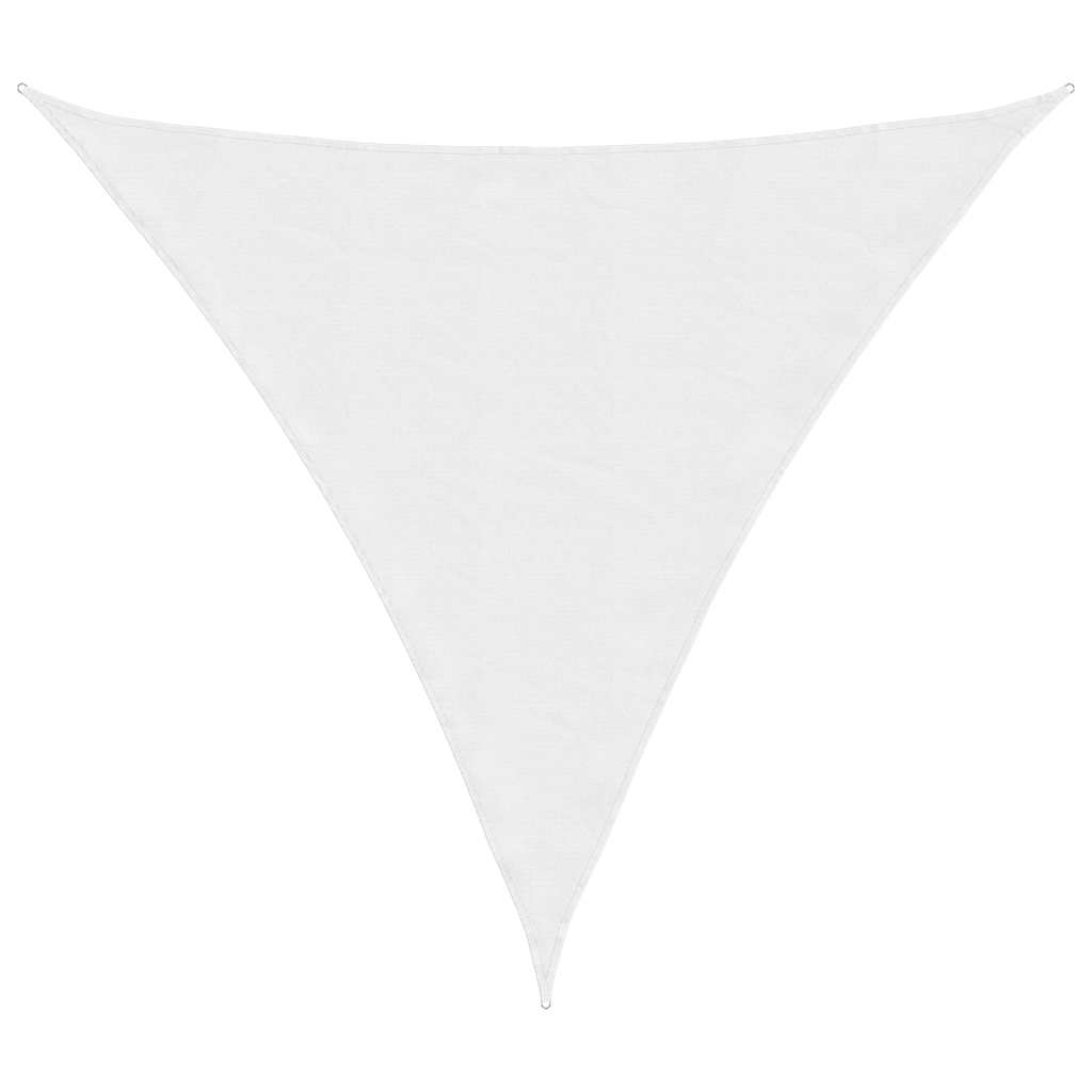Parasole a Vela Oxford Triangolare 4x4x4 m Bianco