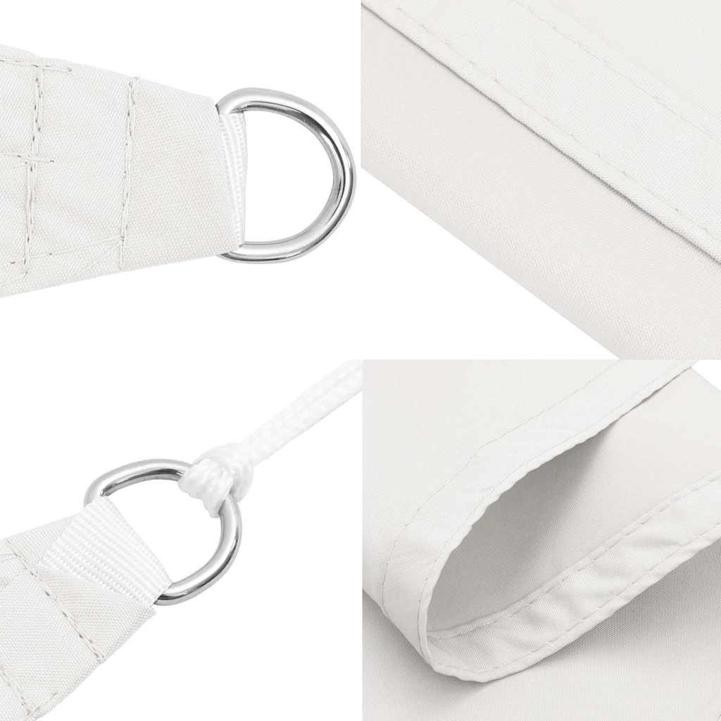 Parasole a Vela Oxford Triangolare 4x4x4 m Bianco