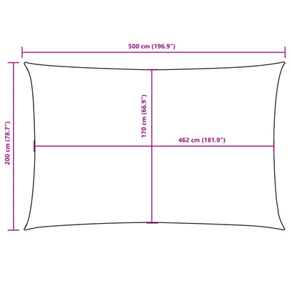 Parasole a Vela Oxford Rettangolare 2x5 m Terracotta | homemem39