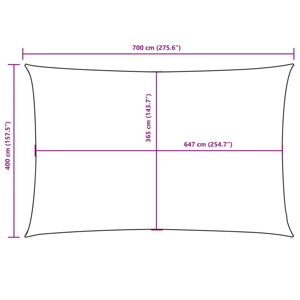 Parasole a Vela Oxford Rettangolare 4x7 m Terracotta | homemem39