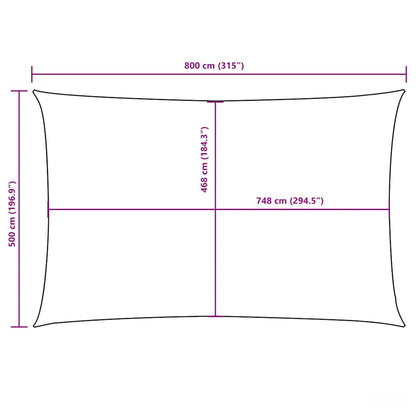 Parasole a Vela Oxford Rettangolare 5x8 m Terracotta | homemem39