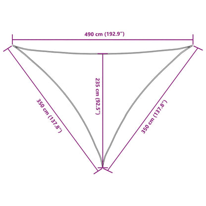 Parasole a Vela Oxford Triangolare 3,5x3,5x4,9 m Terracotta | homemem39