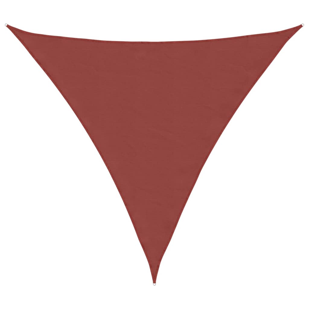 Parasole a Vela in Tessuto Oxford Triangolare 6x6x6m Terracotta | homemem39
