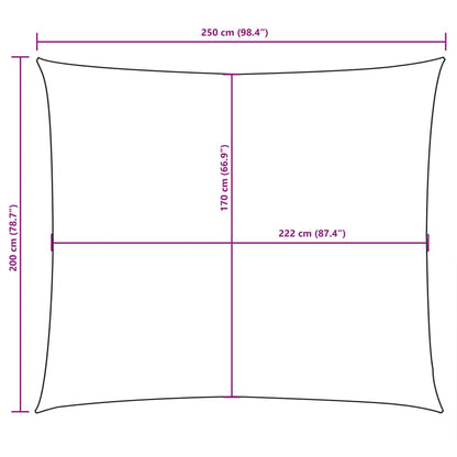 Parasole a Vela Oxford Rettangolare 2x2,5 m Talpa | homemem39