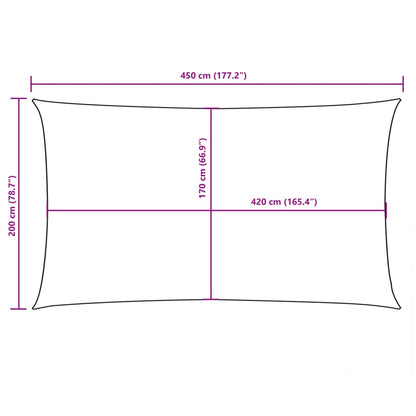 Parasole a Vela Oxford Rettangolare 2x4,5 m Talpa | homemem39