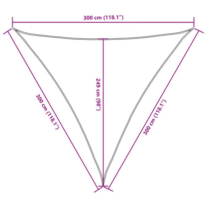 Parasole a Vela Oxford Triangolare 3x3x3 m Grigio Talpa | homemem39