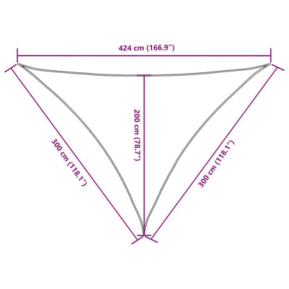 Parasole a Vela Oxford Triangolare 3x3x4,24 m Grigio Talpa | homemem39