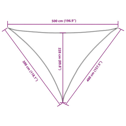 Parasole a Vela Oxford Triangolare 3x4x5 m Grigio Talpa | homemem39