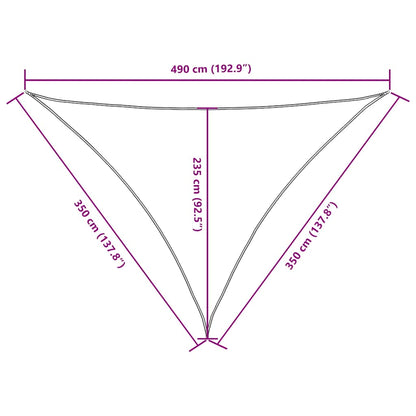 Parasole a Vela Oxford Triangolare 3,5x3,5x4,9 m Talpa | homemem39