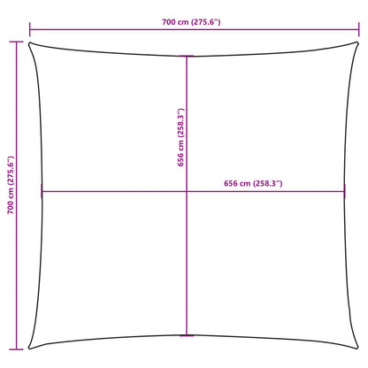 Vela Parasole in Tela Oxford Quadrata 2x2 m Verde Scuro | homemem39