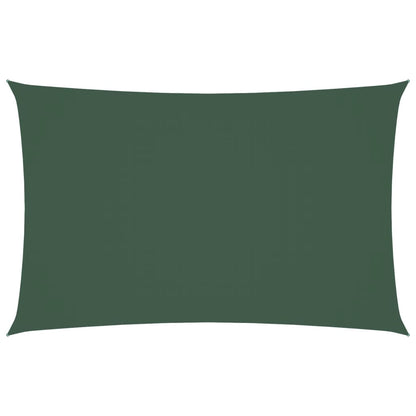 Parasole a Vela Oxford Rettangolare 2x5 m Verde Scuro