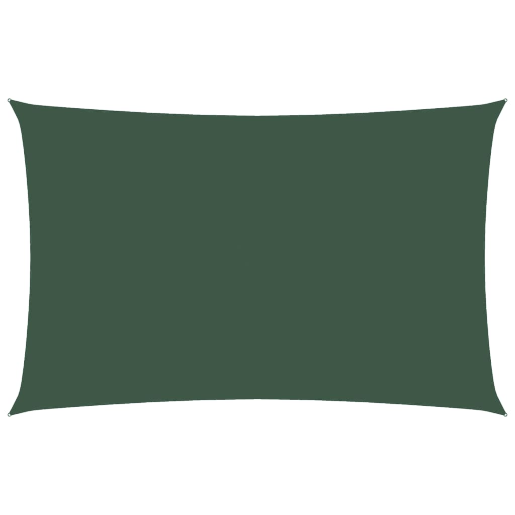 Parasole a Vela Oxford Rettangolare 2,5x5 m Verde Scuro | homemem39