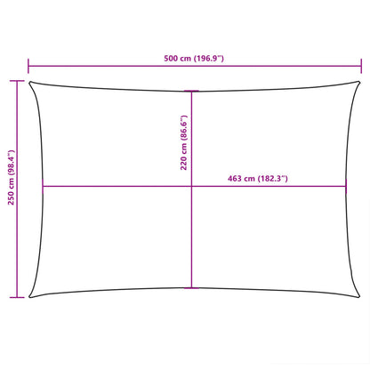 Parasole a Vela Oxford Rettangolare 2,5x5 m Verde Scuro | homemem39