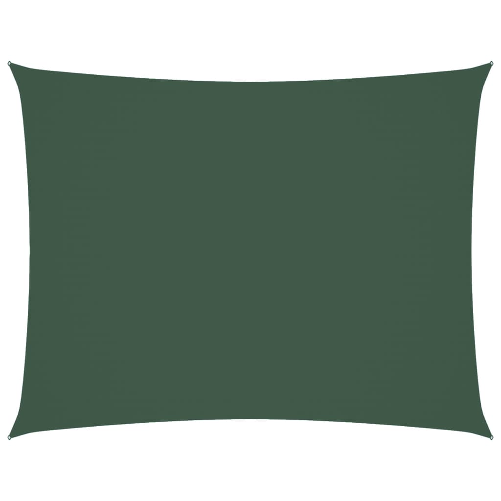 Parasole a Vela Oxford Rettangolare 3,5x4,5 m Verde Scuro | homemem39