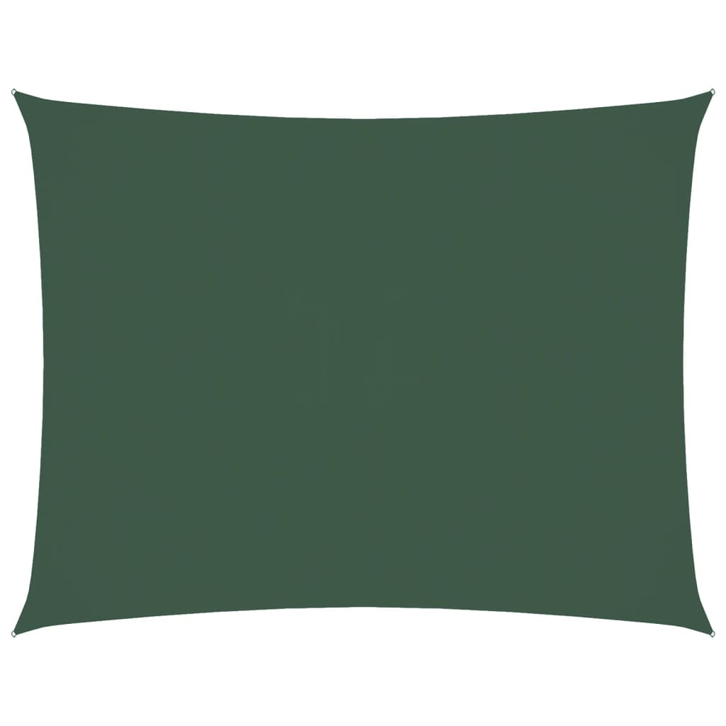 Parasole a Vela Oxford Rettangolare 5x6 m Verde Scuro | homemem39