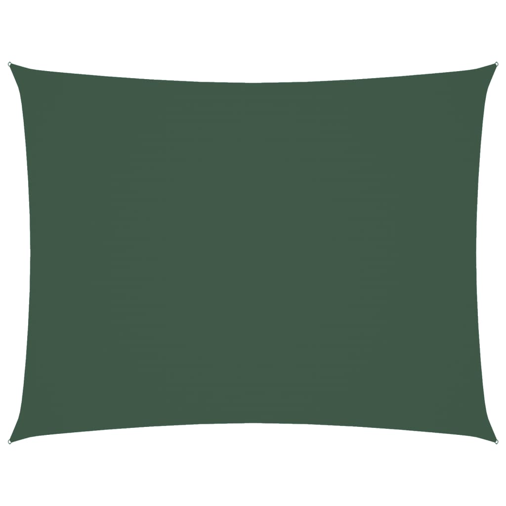 Parasole a Vela Oxford Rettangolare 5x7 m Verde Scuro | homemem39