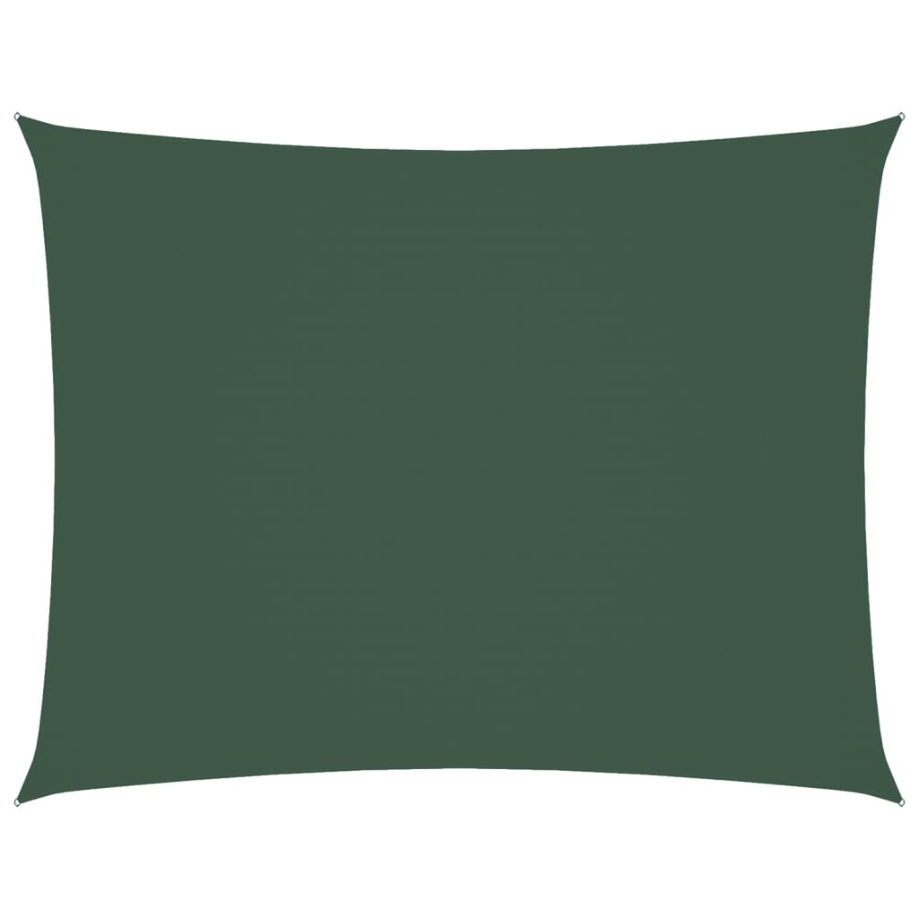 Parasole a Vela Oxford Rettangolare 6x7 m Verde Scuro | homemem39