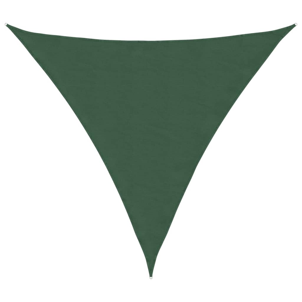 Parasole a Vela Oxford Triangolare 3x3x3 m Verde Scuro | homemem39