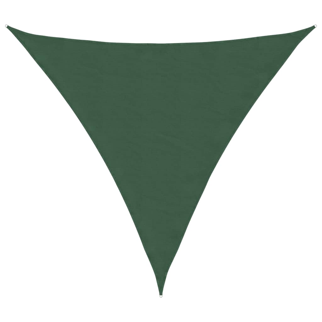Parasole a Vela Oxford Triangolare 3,6x3,6x3,6 m Verde Scuro | homemem39