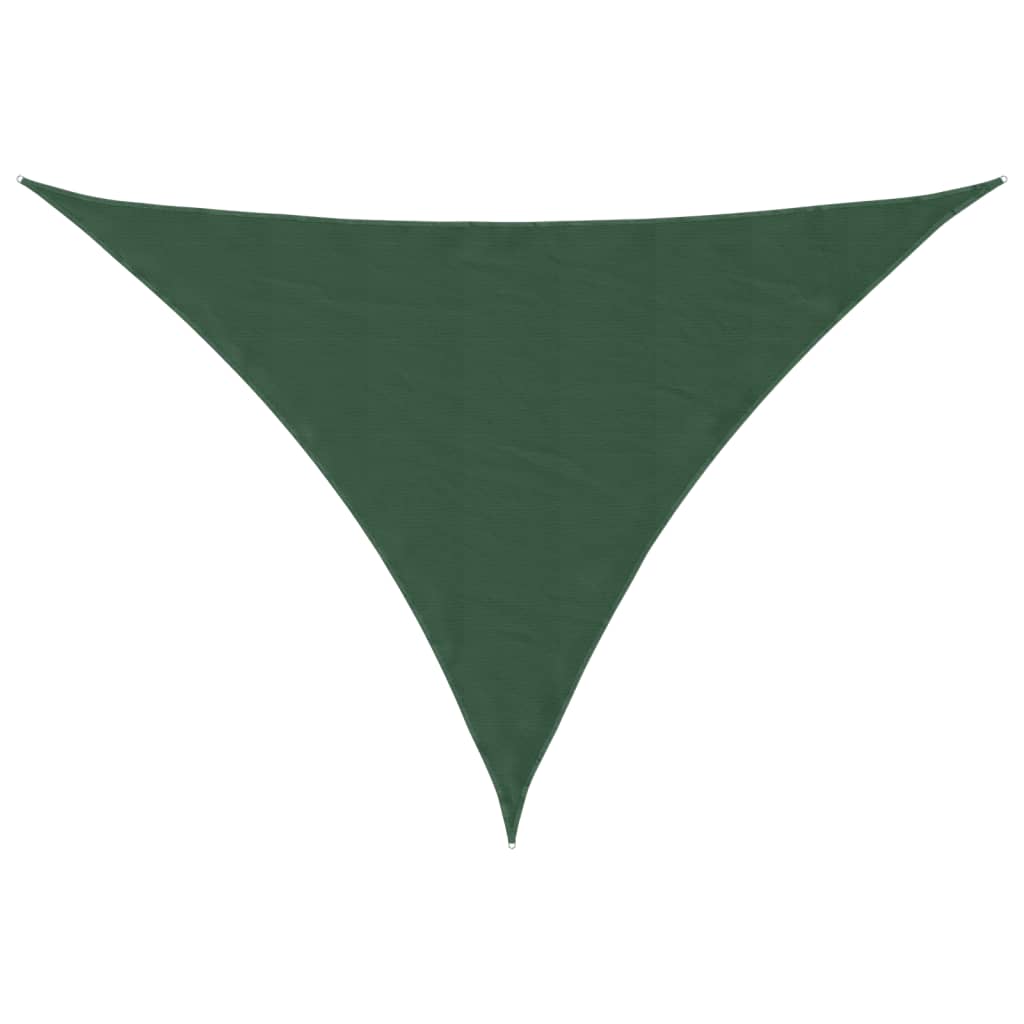 Parasole a Vela Oxford Triangolare 4x4x5,8 m Verde Scuro | homemem39