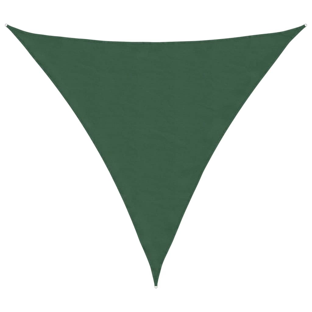 Parasole a Vela Oxford Triangolare 4,5x4,5x4,5 m Verde Scuro | homemem39