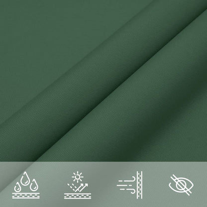 Parasole a Vela Oxford Triangolare 4x5x6,4 m Verde Scuro | homemem39