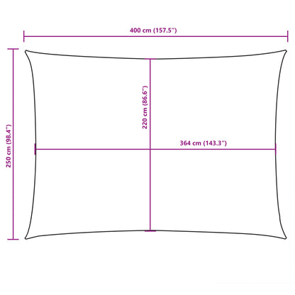 Parasole a Vela Oxford Rettangolare 2,5x4 m Blu | homemem39