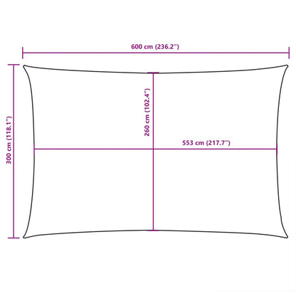 Parasole a Vela Oxford Rettangolare 3x6 m Blu | homemem39