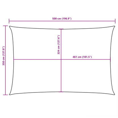 Parasole a Vela Oxford Rettangolare 3,5x5 m Blu | homemem39