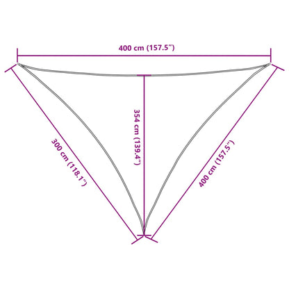 Parasole a Vela Oxford Triangolare 3x4x4 m Blu | homemem39