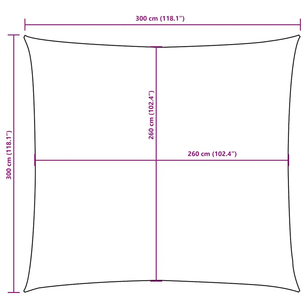 Vela Parasole in Tela Oxford Quadrata 3x3 m Gialla | homemem39