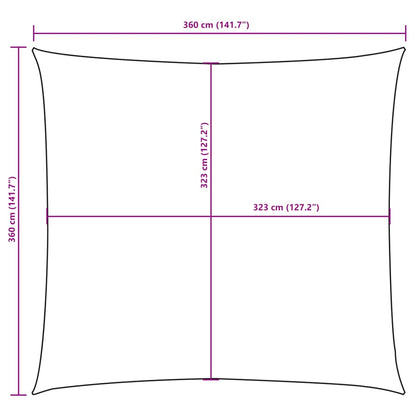 Vela Parasole in Tessuto Oxford Quadrata 3,6x3,6 m Gialla | homemem39