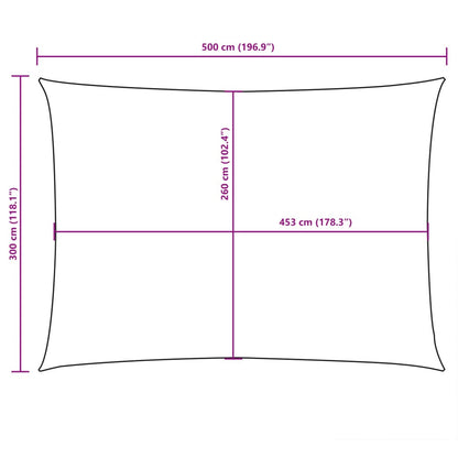 Parasole a Vela Oxford Rettangolare 3x5 m Gialla | homemem39