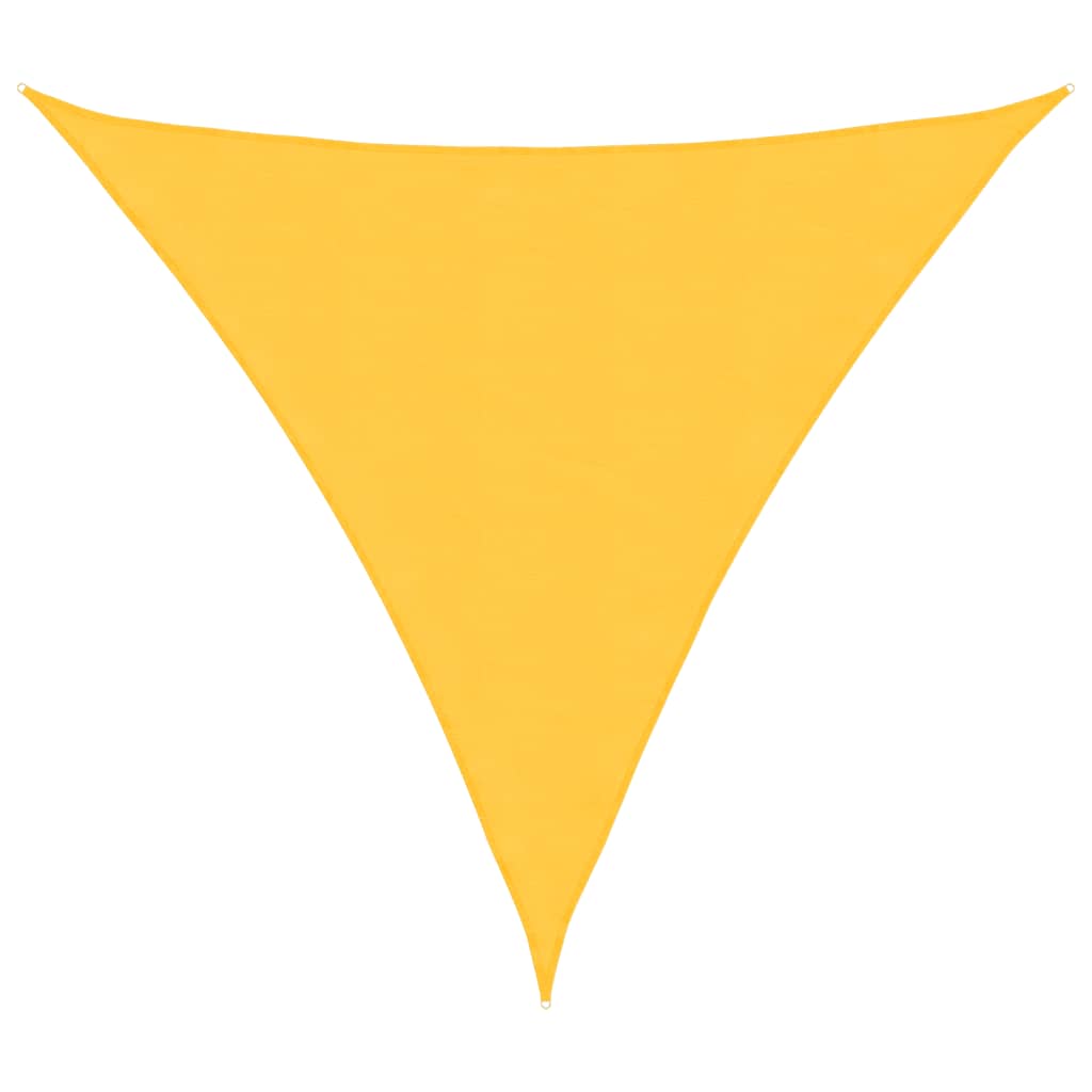 Parasole a Vela Oxford Triangolare 4x4x4 m Giallo | homemem39