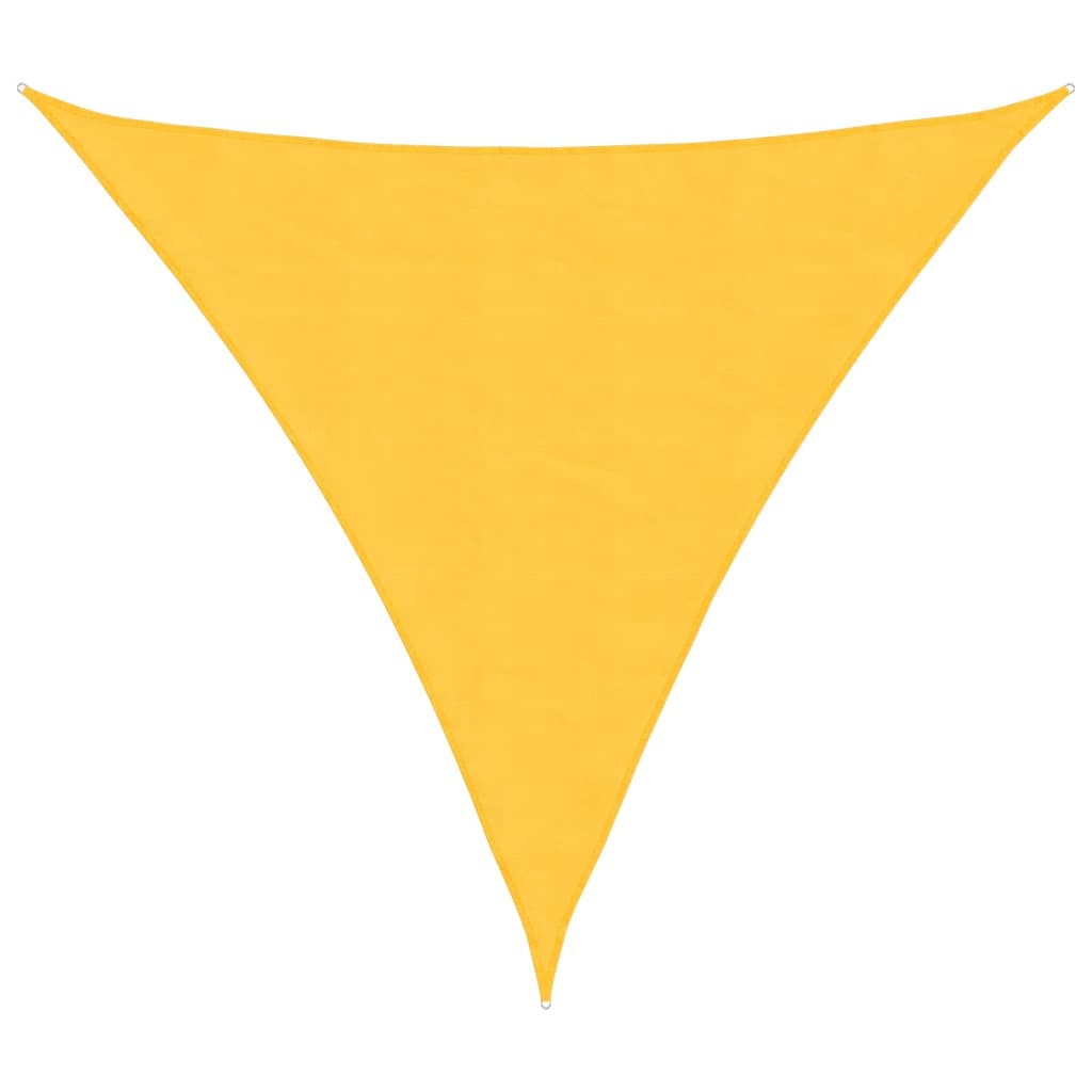 Parasole a Vela Oxford Triangolare 4,5x4,5x4,5 m Giallo | homemem39